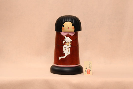 ともだち（猫）　こけし/Kokeshi Doll